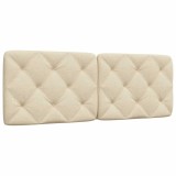 VidaXL Pernă pentru tăblie de pat, crem, 140 cm, material textil