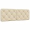 vidaXL Pernă pentru tăblie de pat, crem, 140 cm, material textil 4019224