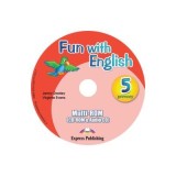 Curs de limba engleza Fun with English 5. Multi-rom (CD-ROM&amp;amp;Audio CD) - Jenny Dooley, Virginia Evans
