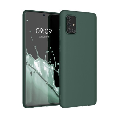 Husa pentru Samsung Galaxy A71, Silicon, Verde, 51208.171 foto