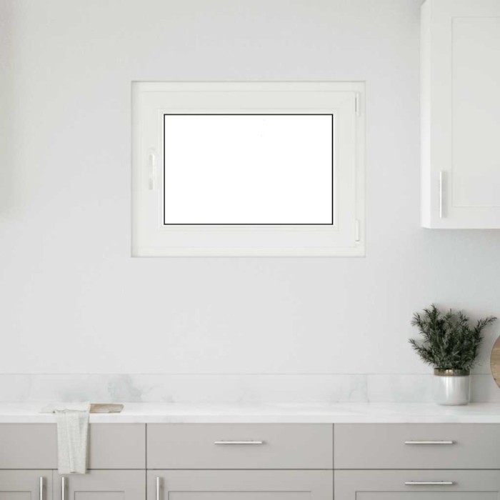 Fereastră de subsol &bdquo;RISOR&rdquo; 80x70 cm oscilo-batantă DIN dreapta, albă