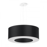 Lustar Saturn Negru Din Material Textil/Pvc/Otel Cu 5 Becuri Rotunde Minimalist De Interior