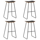 Cumpara ieftin Scaune de bar, 4 buc., negru, piele ecologica