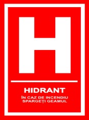 Semn pentru hidranti foto