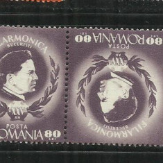 ROMANIA 1946 - 25 ANI FILARMONICA ROMANA, TETE BECHE, MNH - LP 193b