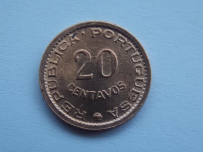 20 centavos 1973 MOZAMBIC foto