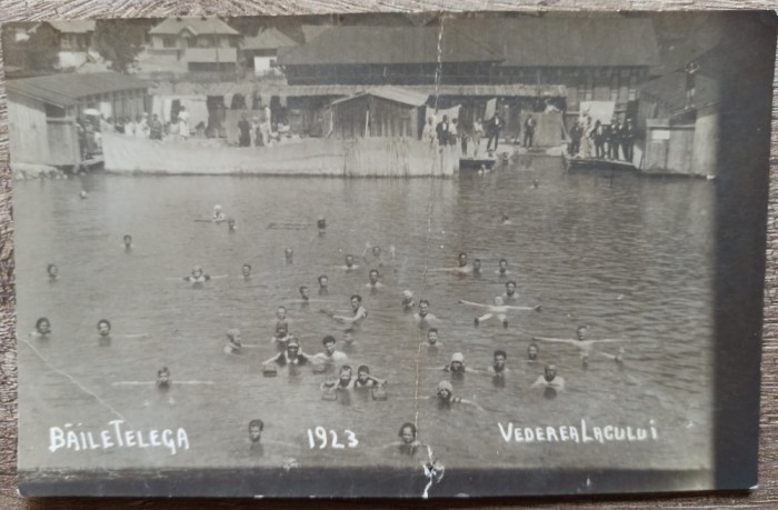Baile Telega, vederea lacului, 1923// foto tip CP