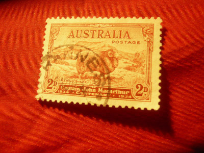 Timbru Australia 1934 - Fauna ,val.2p ,stampilat foto