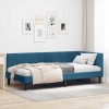 VidaXL Cadru de pat colțar Altele cu headboard albastru 90 x 200 cm 42016225