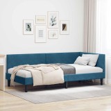 VidaXL Cadru de pat colțar Altele cu headboard albastru 80 x 200 cm
