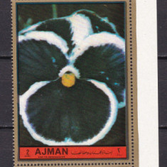 Ajman 1973 flori violete MI 2130-2132 MNH