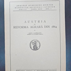 Austria si reforma agrara din 1864 - Alex. Lapedatu