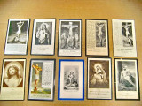 C82C-Semne carte religioase vechi litografice carton anii 1900 Franta Lot 3.