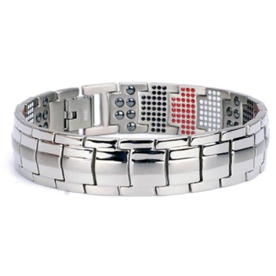Bratara magnetica din titan, silver, model TY487 foto