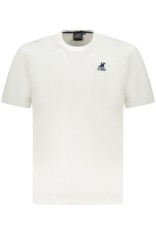 U.S. Grand POLO Tricou barbati simplu din bumbac cu logo brodat, alb, S