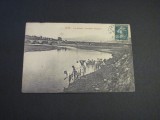 Carte poștală veche Spania &ndash; Irun, Pescuit de Raci (cel mai probabil din perioada 1900&ndash;1940)
