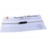 Bratara therapy turmalina neagra discuri 5mm model 1 si argint 925