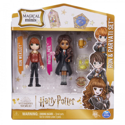 Harry potter wizarding world magical minis set 2 figurine ron si parvati foto
