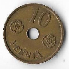 Moneda 10 pennia 1942 - Finlanda