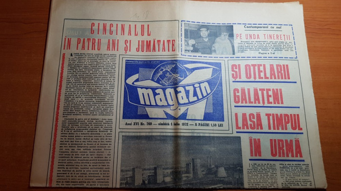 magazin 1 iulie 1972-articol despre otelarii galateni,f.c. arges