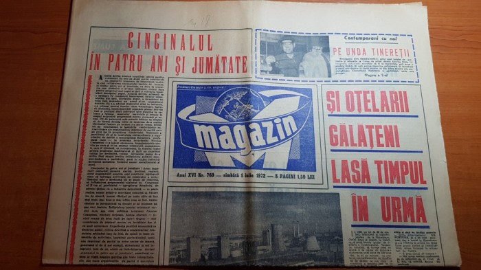 magazin 1 iulie 1972-articol despre otelarii galateni,f.c. arges