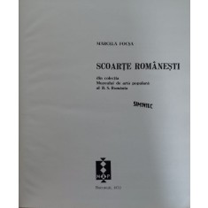 Scoarte Romanesti - Marcela Focsa , E889