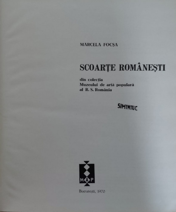 Scoarte Romanesti - Marcela Focsa ,558018