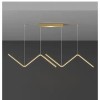 Greelustr Candelabru led HQ-W001-J-H, moderna, auriu, minimalista pentru bucatarie, zigzag, aliaj aluminiu,120*90cm, reglabil, 28w, lumina calda