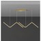 Greelustr Candelabru led HQ-W001-J-H, moderna, auriu, minimalista pentru bucatarie, zigzag, aliaj aluminiu,120*90cm, reglabil, 28w, lumina calda