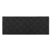 Covor Mocheta Negru Gri Cercuri 130x50 cm | Covor Hol, Plastic, Design Modern | Protectie Pardoseala