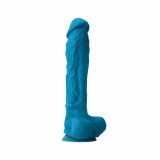 Dildo Clasic Colours Pleasures, Albastru, 25 cm, NS Toys