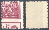 ROMANIA 1955 uzuale Oameni ai Muncii eroare spectaculoasa nestampilata MNH 1.55 lei tesătoare