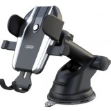 Suport Auto Telefon XO C77, Prindere cu Ventuza pentru Bord sau Parbriz, Rotire 360, Reglabil, Compatibil Universal, Negru