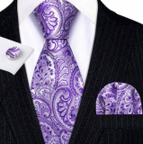 Set cravata + batista + butoni - matase - model 338