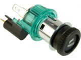 Adaptor mufa mama bricheta auto x1 10A 12&divide;24VDC verde PRO CAR 68131100