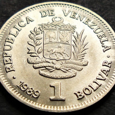 Moneda 1 BOLIVAR - VENEZUELA, anul 1989 *cod 270 = UNC