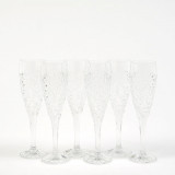 Set cristal 6 pahare FLUTE