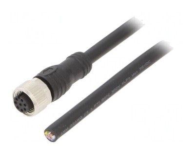 Cablu M12 Drept 8 PIN 6m PVC 80&amp;deg;C foto