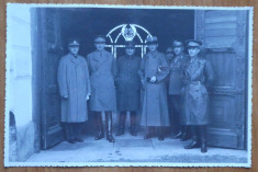 Foto militara interbelica , General Radu Niculescu Cociu impreuna cu ofiteri foto