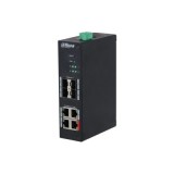 Switch cu 8 porturi Dahua HS4408-4ET-96, 4 porturi PoE 10/100 Mbps, 4 porturi SFP 1000 Mbps, PoE Watchdog, Hardened Switch SafetyGuard Surveillance