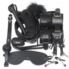 Set BDSM 10 Piese, Negru, Guilty Toys