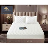 Cumpara ieftin Topper Saltea/Husa de pat matlasata si 2 fete de perne din catifea, cu elastic, model tip topper 140x200 - JO858