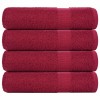 VidaXL Prosoape de baie 4 buc Bordeaux 100x150 cm 360 g/m&sup2; 100% bumbac