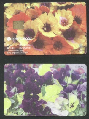 Romania 2003 Telephone card Flowers Rom 196a CT.034 foto