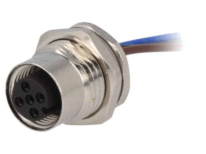 Conector M12 mamă IP67, 3 pini