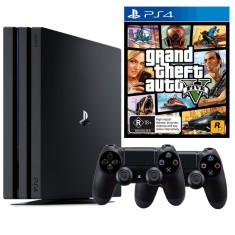 Consola Sony PlayStation 4 PRO PS4 1TB + 2 Controllere + GTA5 Second-Hand SH