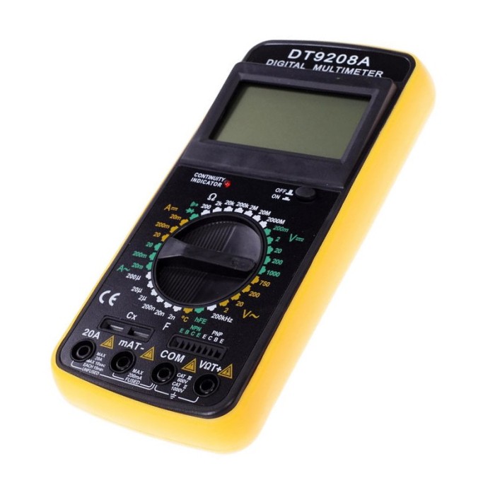 Multimetru digital DT9208A, carcasa antisoc Multimetru digital DT9208A, carcasa antisoc