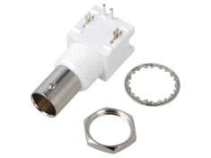 Conector BNC soclu mamă unghi 90&deg; 75&Omega; THT PCB AMPHENOL RF B6252H7-NPP3G-75T