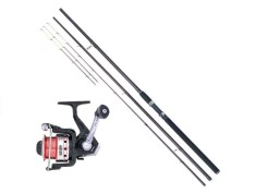 Set Accesorii pescuit &gt; Nada si momeli cu lanseta delta si mulineta Baracuda Hurricane 40