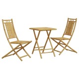 Cumpara ieftin Set mobilier bistro, 3 piese, bambus